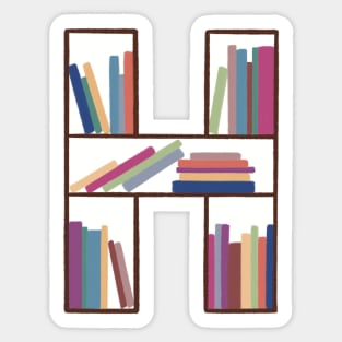 H Bookcase Sticker